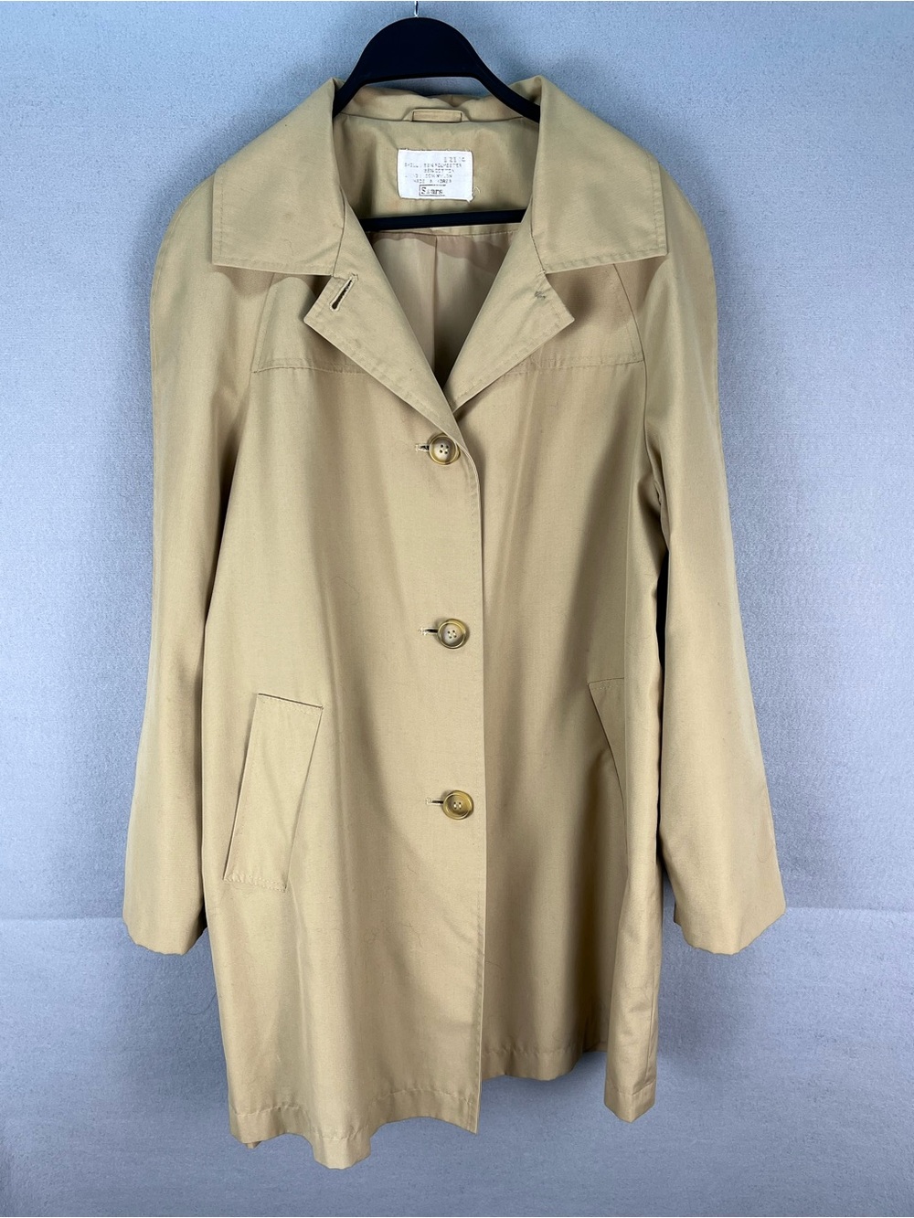 Vintage Sears Spring Lightweight Women’s Beige Coat Sz. 14